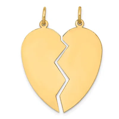 Diamond2deal 10k Yellow Gold 2 Piece Heart Charm Set