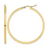 Diamond2deal 10k Yellow Gold 2mm Square Tube Hoop Earrings In Gold