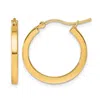 Diamond2deal 10k Yellow Gold 2mm Square Tube Hoop Earrings In Gold