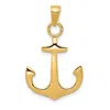Diamond2deal 10k Yellow Gold 3-d Anchor Pendant In Yellow