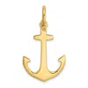 Diamond2deal 10k Yellow Gold 3-d Polished Anchor Charm In Yellow
