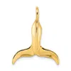 Diamond2deal 10k Yellow Gold 3-d Polished Whale Tail Charm Pendant