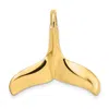 Diamond2deal 10k Yellow Gold 3-d Polished/textured Whale Tail Charm Pendant
