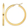 Diamond2deal 10k Yellow Gold 3mm Polished Square Shape Hoop Earrings In Gold