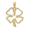 Diamond2deal 10k Yellow Gold 4-leaf Clover Pendant