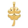 Diamond2deal 10k Yellow Gold 4-leaf Clover Pendant