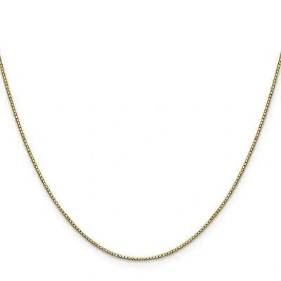 Pre-owned Diamond2deal 10k Yellow Gold .9mm Box 20" Necklace