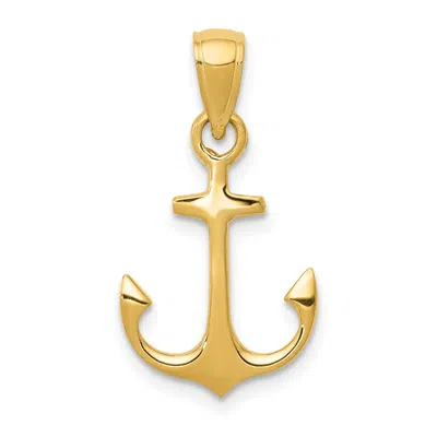 Diamond2deal 10k Yellow Gold Anchor Pendant