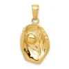 Diamond2deal 10k Yellow Gold Baseball Glove Ball Pendant In Yellow