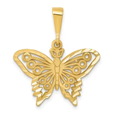 Diamond2deal 10k Yellow Gold Butterfly Charm