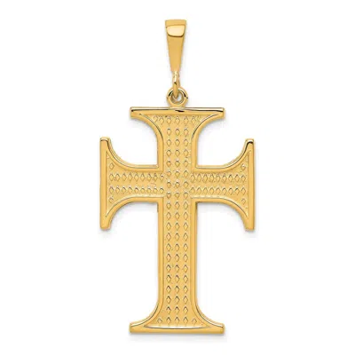 Diamond2deal 10k Yellow Gold Cross Charm