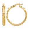 Diamond2deal 10k Yellow Gold Diamond-cut Round Hoop Earrings In Gold