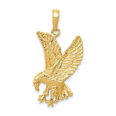 Diamond2deal 10k Yellow Gold Eagle Charm Pendant