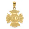Diamond2deal 10k Yellow Gold Fire Dept. Maltese Cross Pendant In Yellow