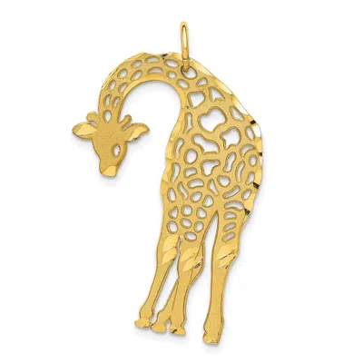 Diamond2deal 10k Yellow Gold Giraffe Charm In Metallic