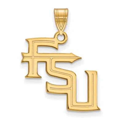 Diamond2deal 10k Yellow Gold Gold Florida State University F-s-u Large Pendant
