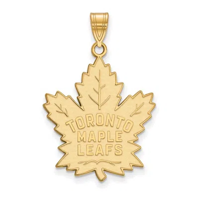Diamond2deal 10k Yellow Gold Gold Toronto Maple Leafs Extra Large Pendant