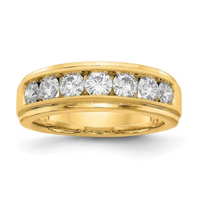 Diamond2deal 10k Yellow Gold Lab Grown Diamond Wedding Band Ring 1.5ct Clarity- Vs Color- G-h
