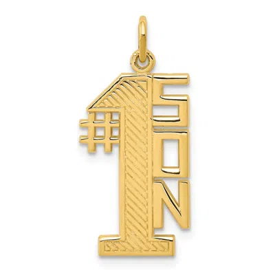 Diamond2deal 10k Yellow Gold Lined Design #1 Son Charm