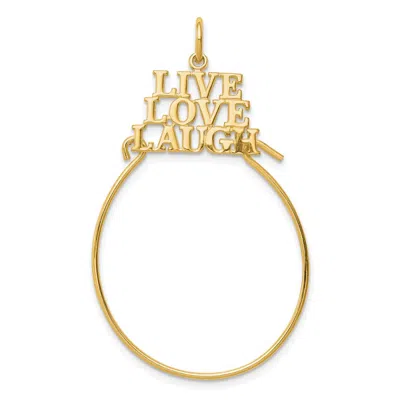 Diamond2deal 10k Yellow Gold Live Love Laugh Charm Holder