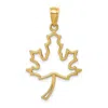 Diamond2deal 10k Yellow Gold Maple Leaf Pendant In Yellow