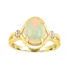 Diamond2deal 10k Yellow Gold Opal And Diamond Engagement Ring ( 1.35ct)