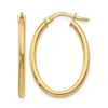 Diamond2deal 10k Yellow Gold Oval Shape Hinged Hoop Earrings In Gold
