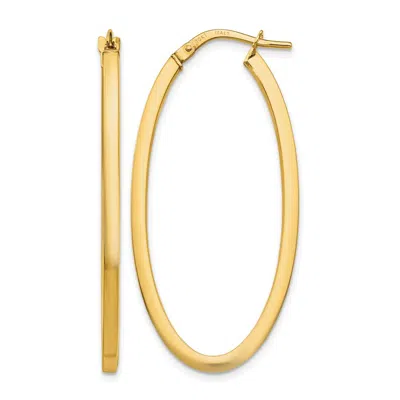 Diamond2deal 10k Yellow Gold Oval Shape Hinged Hoop Earrings