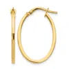 Diamond2deal 10k Yellow Gold Oval Shape Hinged Hoop Earrings In Gold