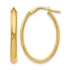 Diamond2deal 10k Yellow Gold Oval Shape Hoop Earrings In Yellow