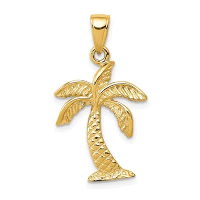 Diamond2deal 10k Yellow Gold Palm Tree Pendant