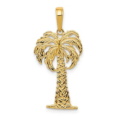 Diamond2deal 10k Yellow Gold Palm Tree Pendant