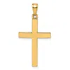 Diamond2deal 10k Yellow Gold Polished Beveled Cross Charm In Yellow