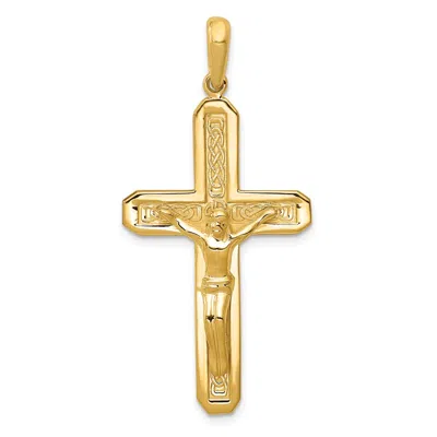 Diamond2deal 10k Yellow Gold Polished Crucifix Pendant
