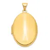 Diamond2deal 10k Yellow Gold Polished Domed Oval Locket Pendant In Yellow