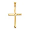 Diamond2deal 10k Yellow Gold Polished Finish Accent Stick Cross Pendant In Yellow