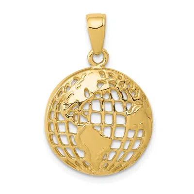 Diamond2deal 10k Yellow Gold Polished Globe Pendant