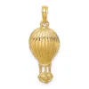 Diamond2deal 10k Yellow Gold Polished Hot Air Ballon Charm In Yellow