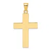 Diamond2deal 10k Yellow Gold Polished Large Block Cross Open Back Charm In Yellow