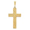 Diamond2deal 10k Yellow Gold Polished Nugget Cross Pendant In Yellow