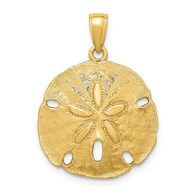 DIAMOND2DEAL 10K YELLOW GOLD POLISHED S DOLLAR CHARM