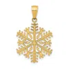 Diamond2deal 10k Yellow Gold Polished Snowflake Pendant In Yellow