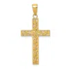 Diamond2deal 10k Yellow Gold Rope Cross Pendant In Yellow