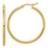 Diamond2deal 10k Yellow Gold 3mm Polished Square Shape Hoop Earrings In Gold