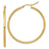 Diamond2deal 10k Yellow Gold 3mm Polished Square Shape Hoop Earrings In Gold