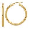 Diamond2deal 10k Yellow Gold 3mm Polished Square Shape Hoop Earrings In Gold