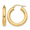 Diamond2deal 10k Yellow Gold Round Lightweight Hoop Earrings In Brown