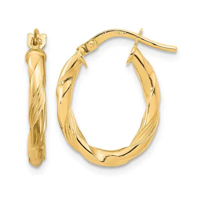 Diamond2deal 10k Yellow Gold Round Shape Hoop Earrings