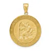 Diamond2deal 10k Yellow Gold Saint Christopher Medal Pendant