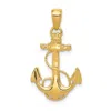 Diamond2deal 14k Yellow Gold Solid Polished Anchor Pendant In Yellow